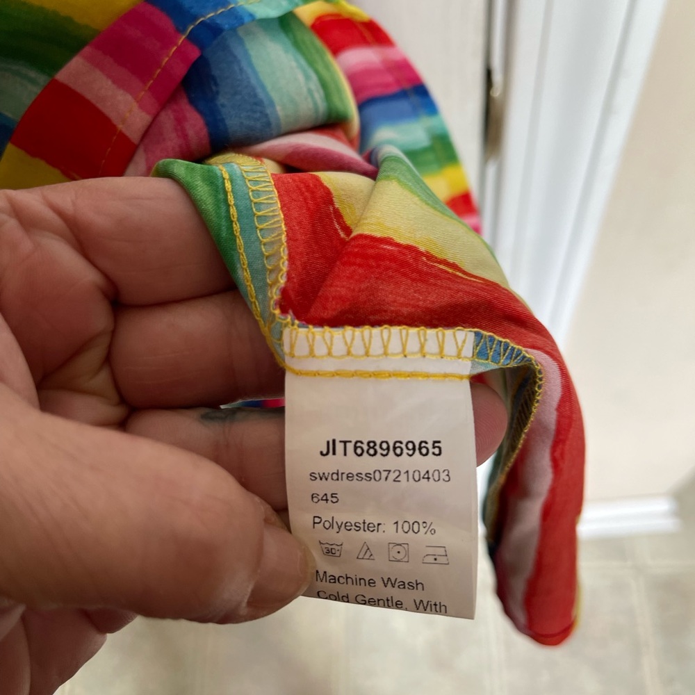 Shein nwot 4x rainbow sundress - Picture 6 of 7
